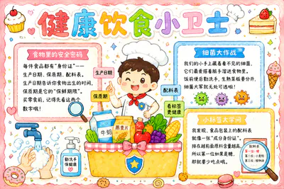 健康饮食小卫士彩绘