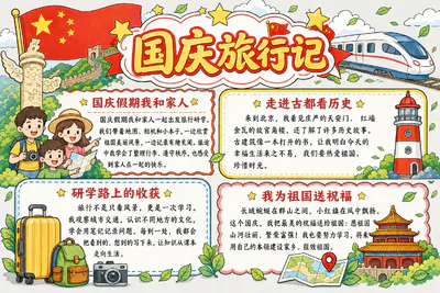 国庆旅行记彩绘