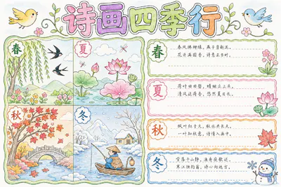 诗画四季行彩绘