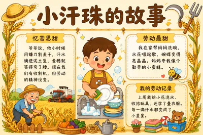 小汗珠的故事彩绘