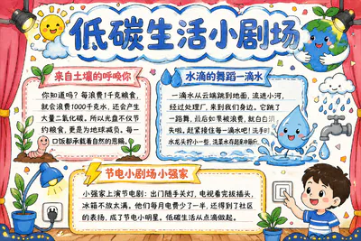 低碳生活小剧场彩绘