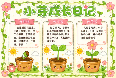 小芽成长日记彩绘