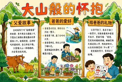 大山般的怀抱彩绘