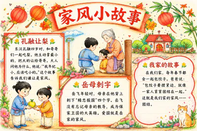家风小故事彩绘