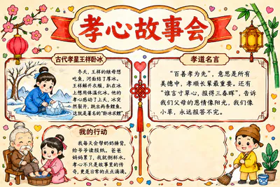 孝心故事会彩绘