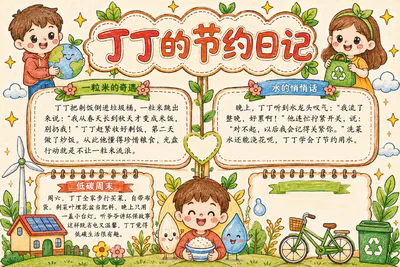 丁丁的节约日记彩绘