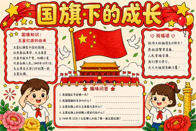 国旗下的成长彩绘