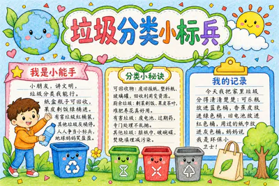垃圾分类小标兵彩绘