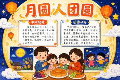 月圆人团圆彩绘