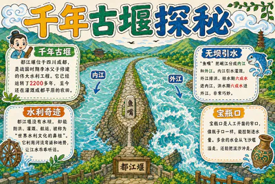 千年古堰探秘彩绘