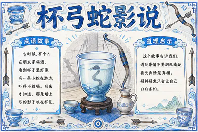 杯弓蛇影说彩绘