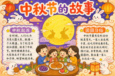 中秋节的故事彩绘
