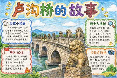 卢沟桥的故事彩绘