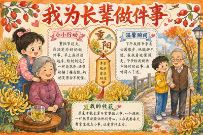 我为长辈做件事彩绘