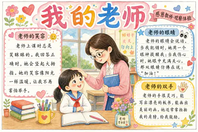 我的老师彩绘