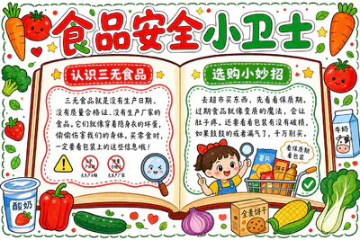 食品安全小卫士彩绘