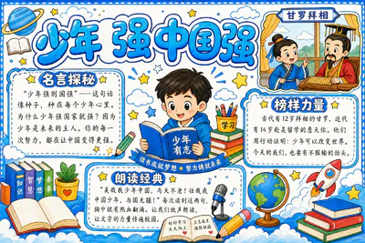 少年强中国强彩绘