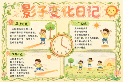 影子变化日记彩绘