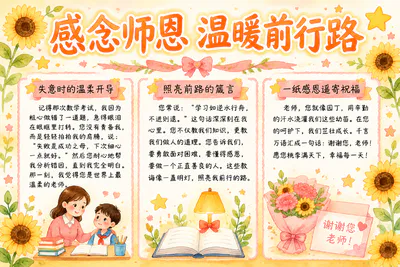 感念师恩 温暖前行路彩绘