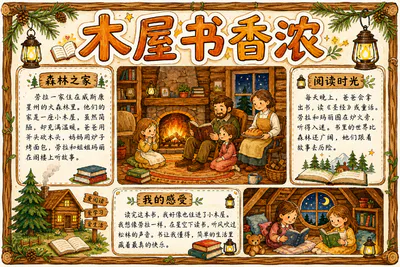 木屋书香浓彩绘