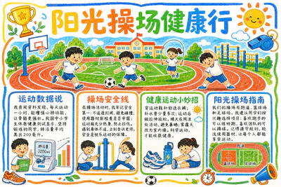 阳光操场健康行彩绘
