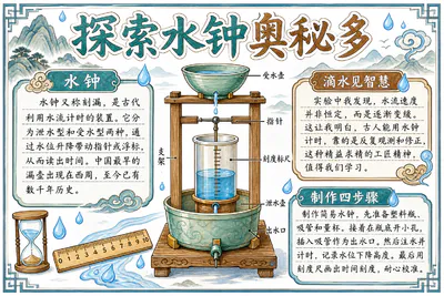 探索水钟奥秘多彩绘
