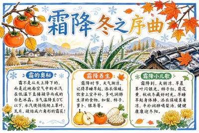 霜降，冬之序曲彩绘