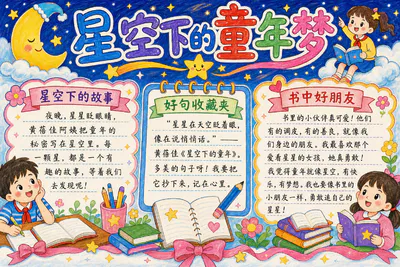 星空下的童年梦彩绘