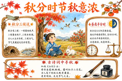 秋分时节 秋意浓彩绘