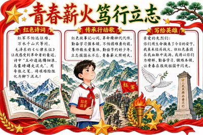 青春薪火 笃行立志彩绘