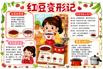 红豆变形记彩绘