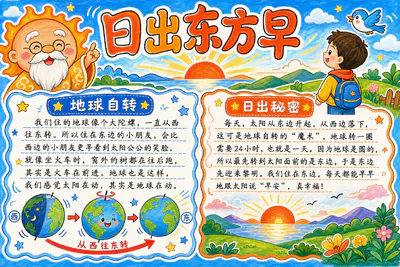 日出东方早彩绘