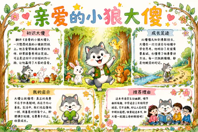 亲爱的小狼大傻彩绘