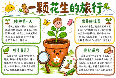 一颗花生的旅行彩绘