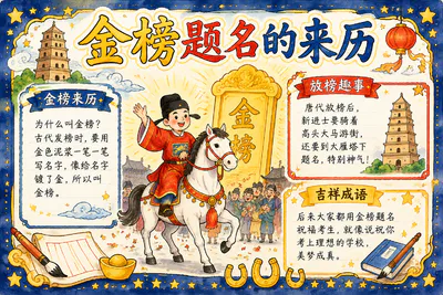 金榜题名的来历彩绘