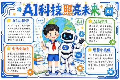 AI科技照亮未来彩绘
