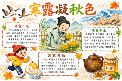 寒露凝秋色彩绘