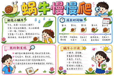 蜗牛慢慢爬彩绘