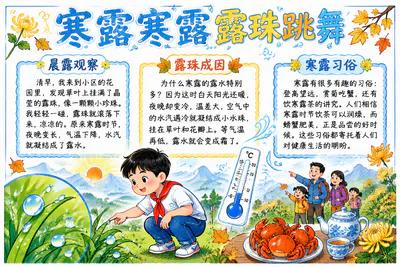 寒露寒露，露珠跳舞彩绘