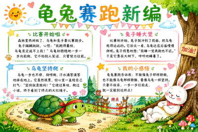 龟兔赛跑新编彩绘