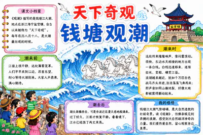 天下奇观 钱塘观潮彩绘