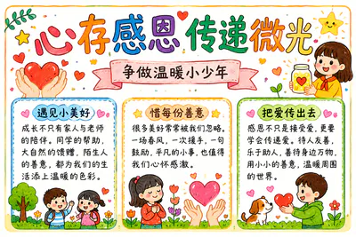 心存感恩 传递微光彩绘