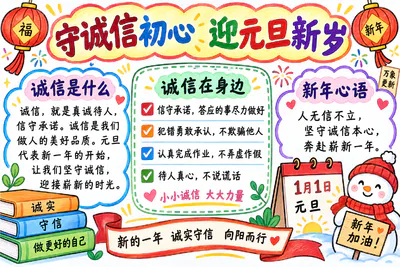 守诚信初心 迎元旦新岁彩绘