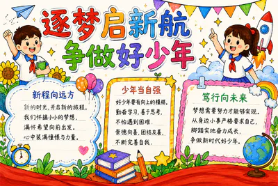 逐梦启新航 争做好少年彩绘