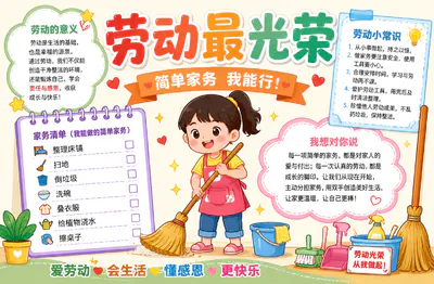 劳动最光荣彩绘