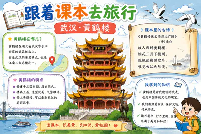 跟着课本去旅行 武汉黄鹤楼彩绘