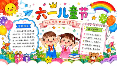 六一儿童节 快乐成长放飞梦想彩绘