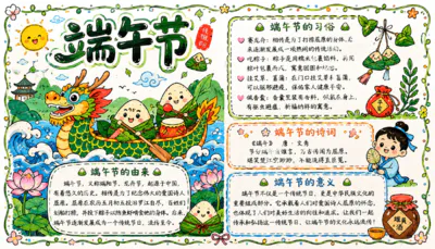 端午节传统节日彩绘