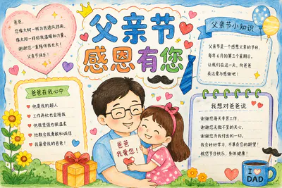父亲节 感恩有您彩绘