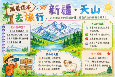 跟着课本去旅行 新疆天山彩绘